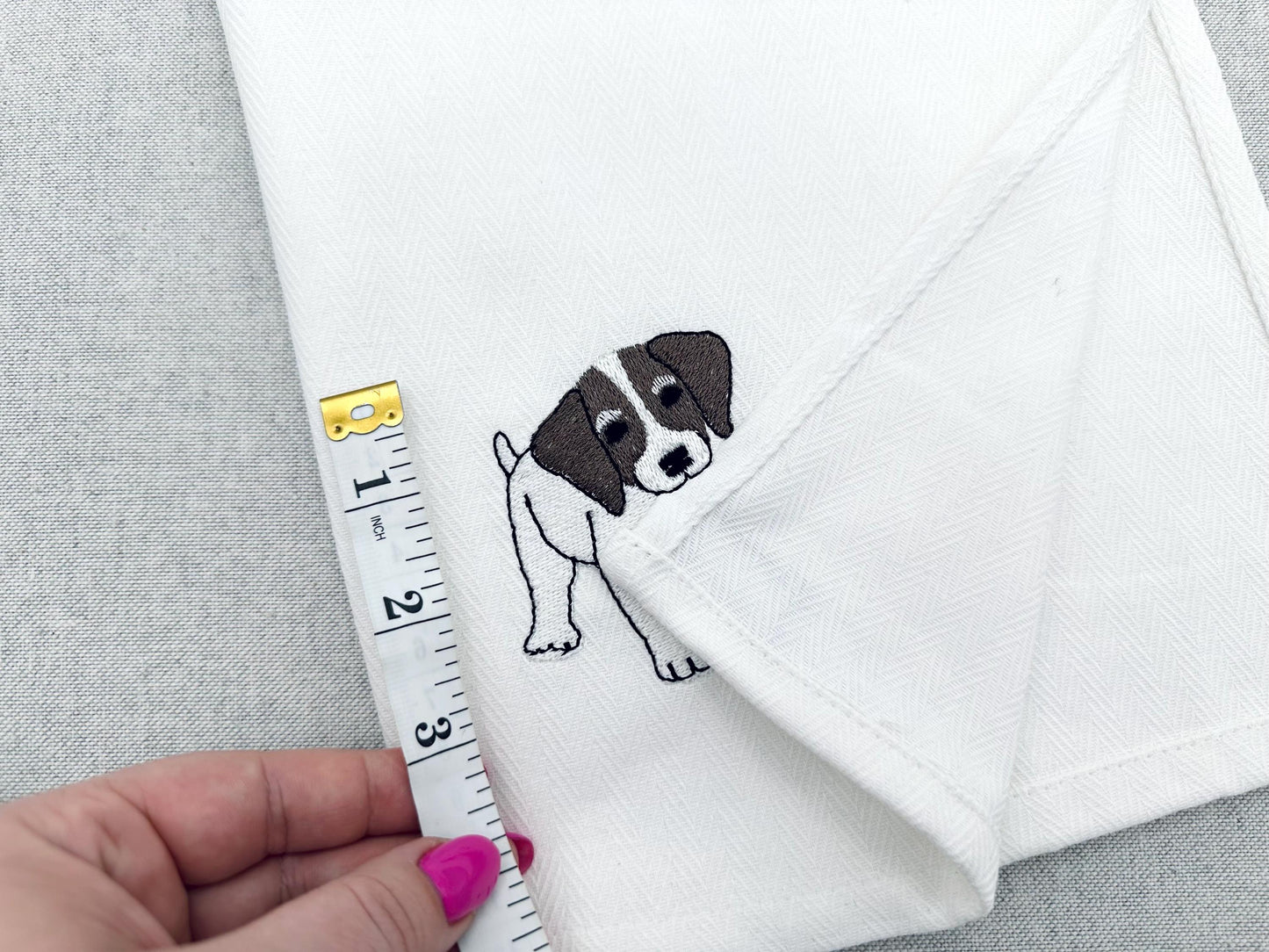 Playing German Shorthaired Pointer Puppy Dog Mama kitchen dish towel pet animal machine embroidery designs ITH