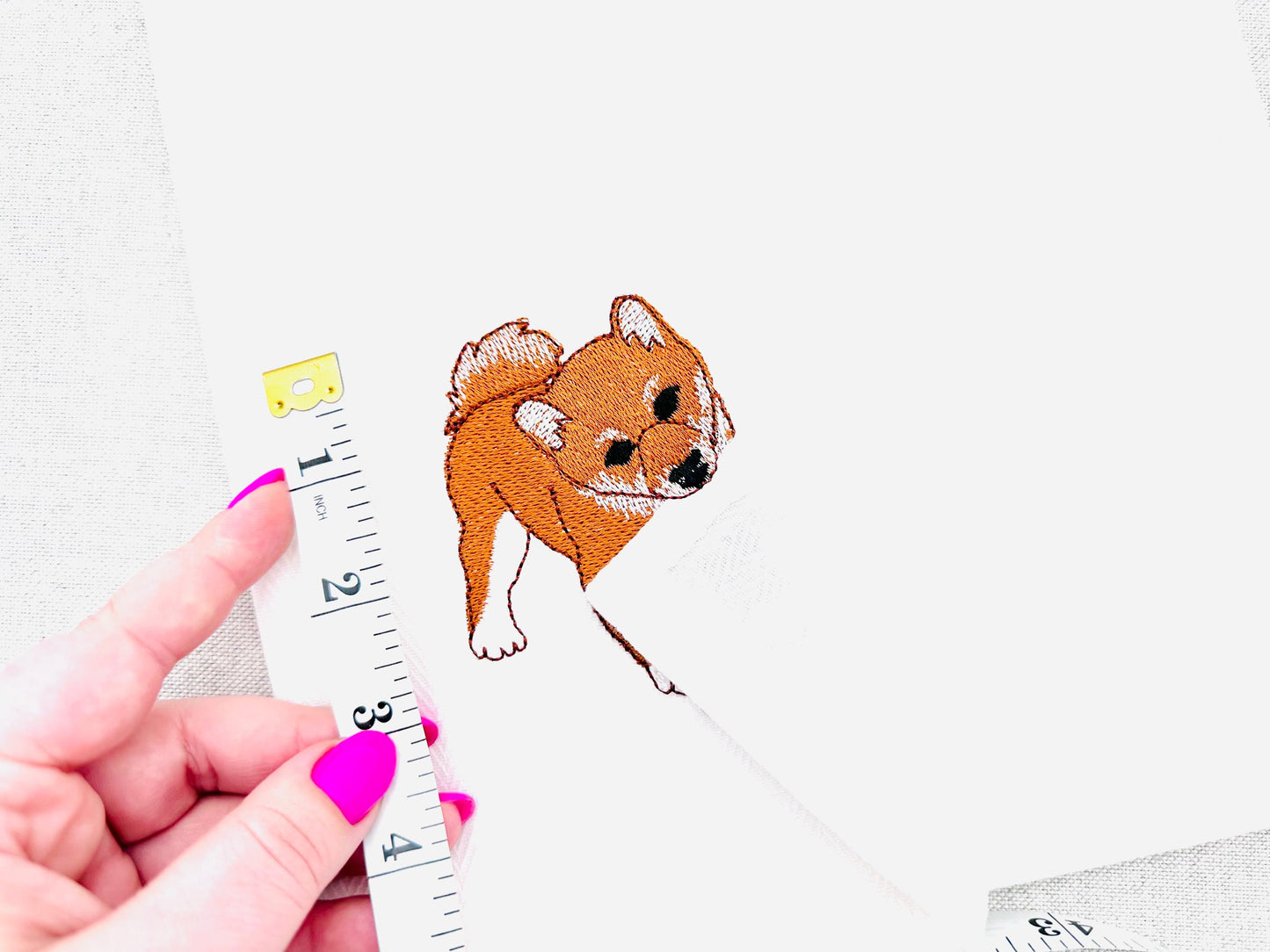 Playing Shiba Inu Puppy Dog Mama kitchen dish towel pet animal Thief kids machine embroidery designs ITH