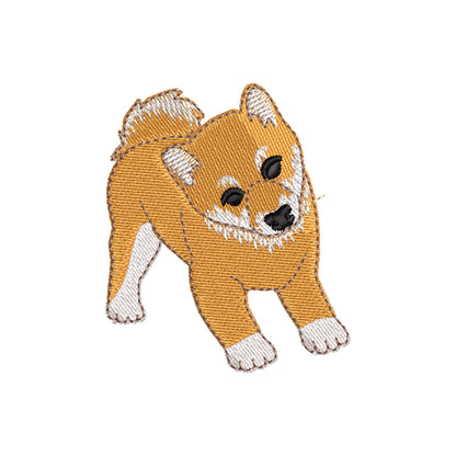 Playing Shiba Inu Puppy Dog Mama kitchen dish towel pet animal Thief kids machine embroidery designs ITH