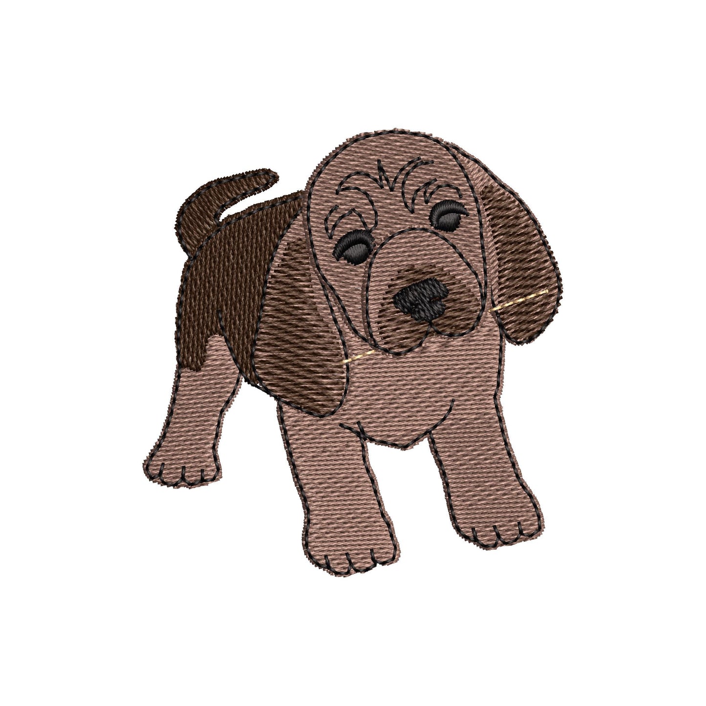Playing Bloodhound Puppy Dog Mama kitchen dish towel pet animal Thief machine embroidery designs ITH