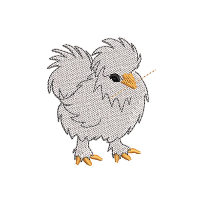 Playing Silkie Chicken Animal Thief kitchen dish towel Farm bird Chicken Mama machine embroidery designs ITH