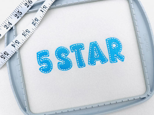 Fill stitch Pop Font with hand-stitch look top machine embroidery designs kids Alphabet