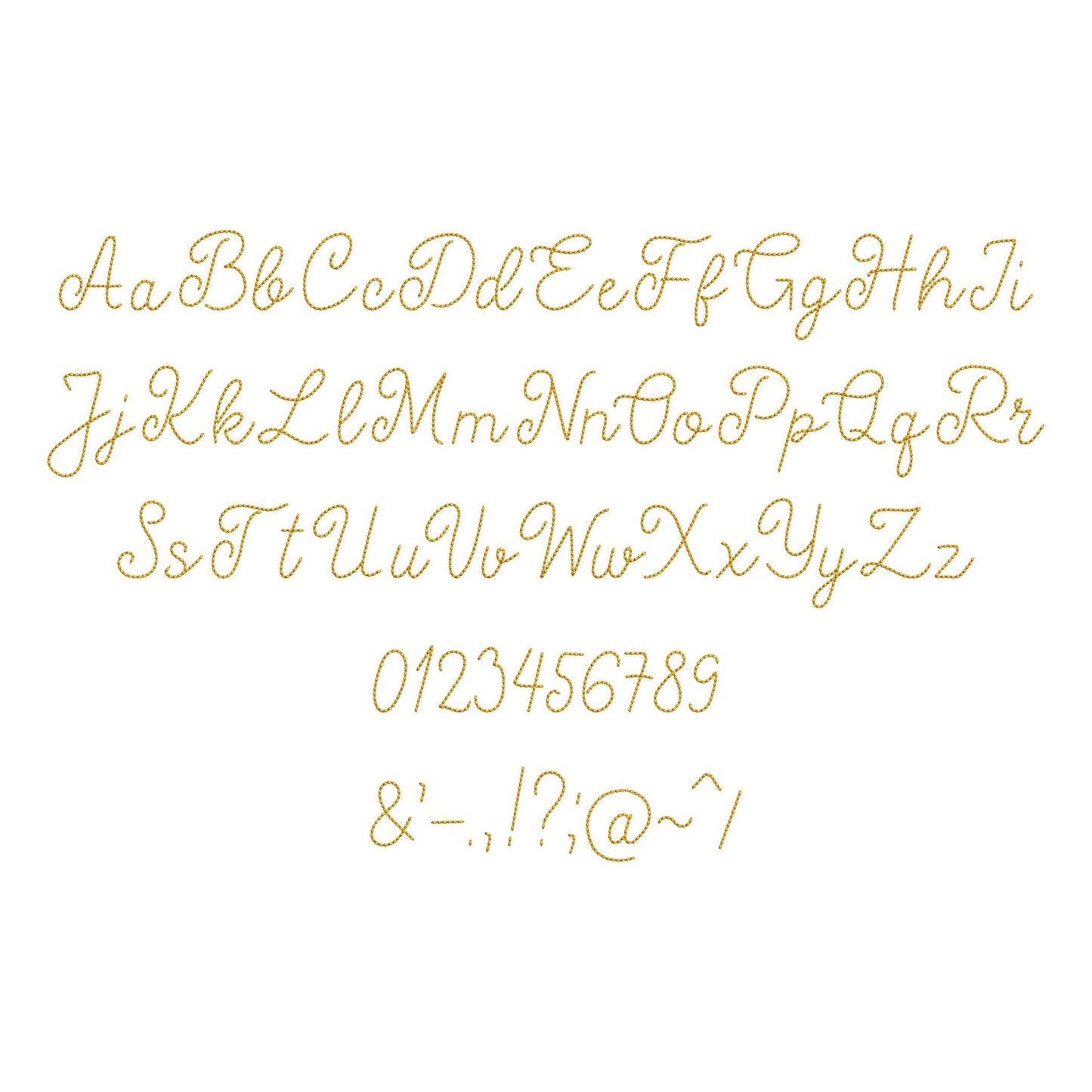 Hand Stitch Effect Font Soft Touch