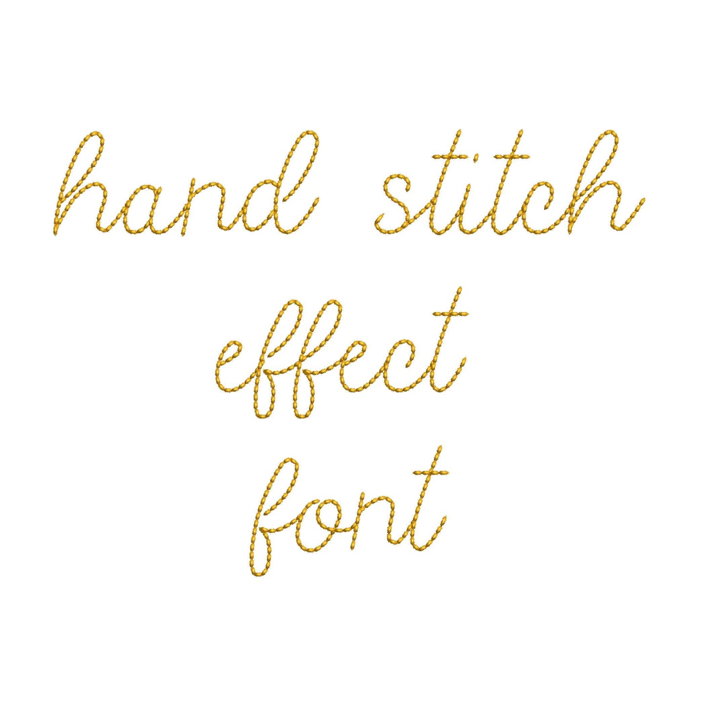 Hand Stitch Effect Font Soft Touch