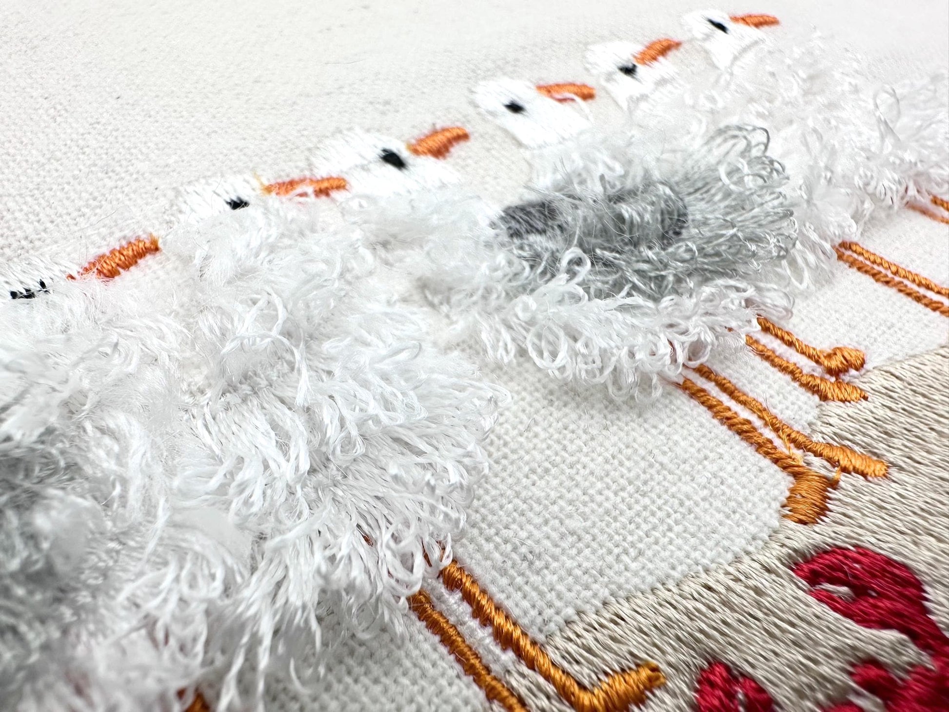 Fringed Fluffy Seagull Flock of 7 bird sea beach summer fringe chenille special WS thread machine embroidery designs