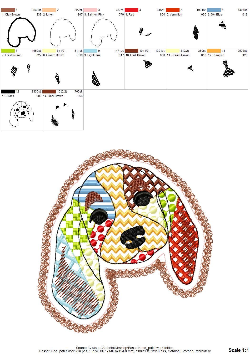 Basset Hound Patchwork