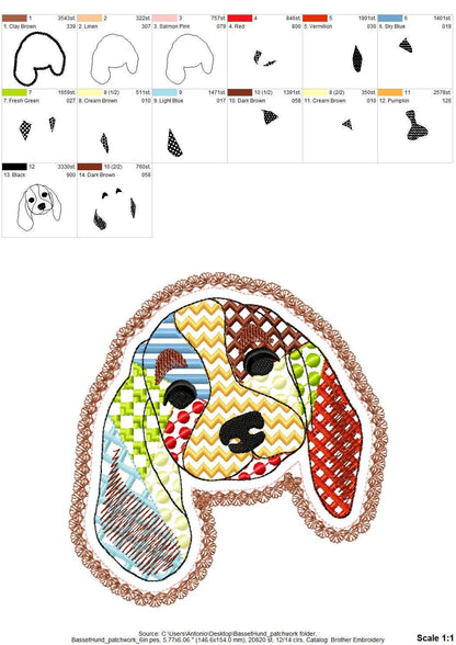 Basset Hound Patchwork