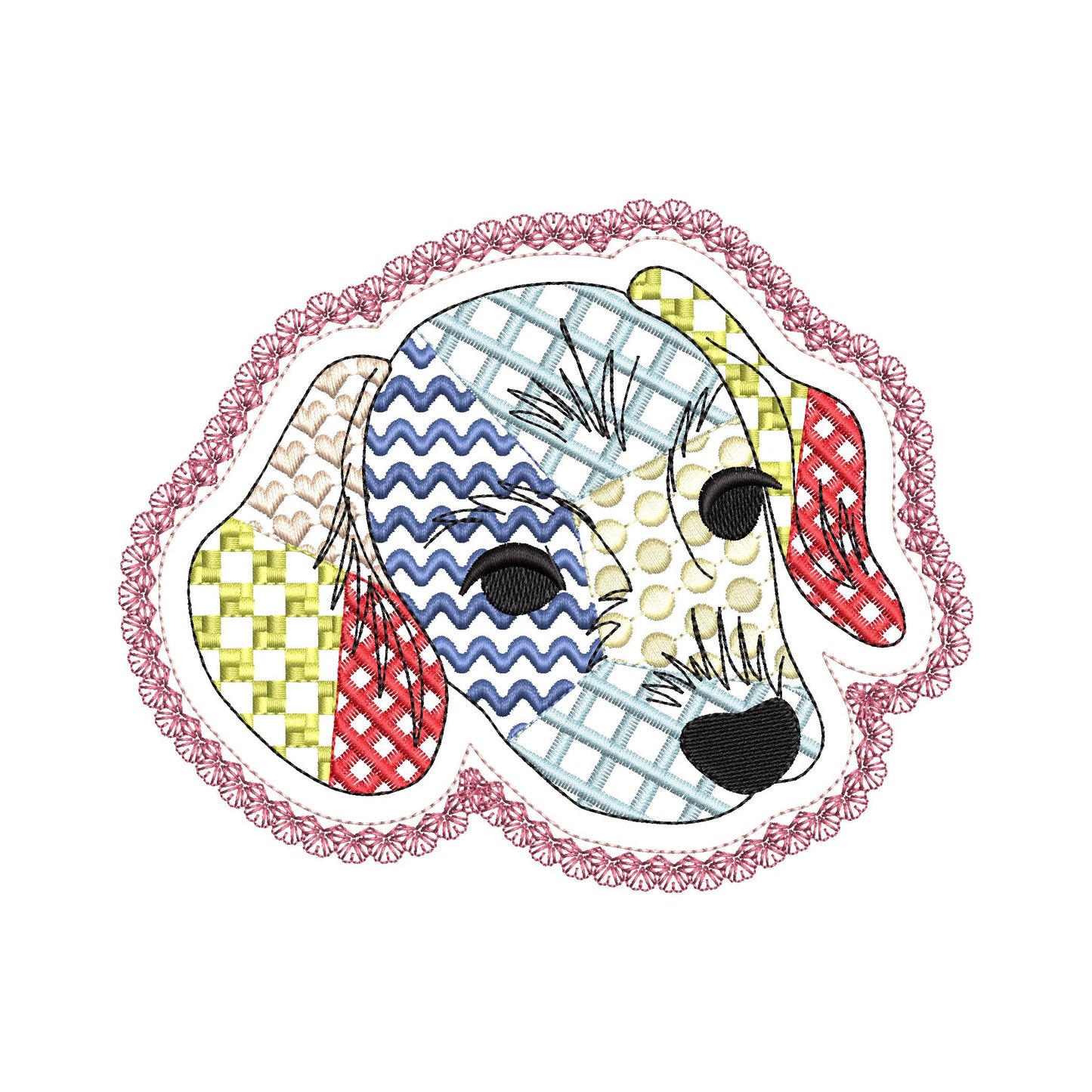 Dachshund Applique Patchwork