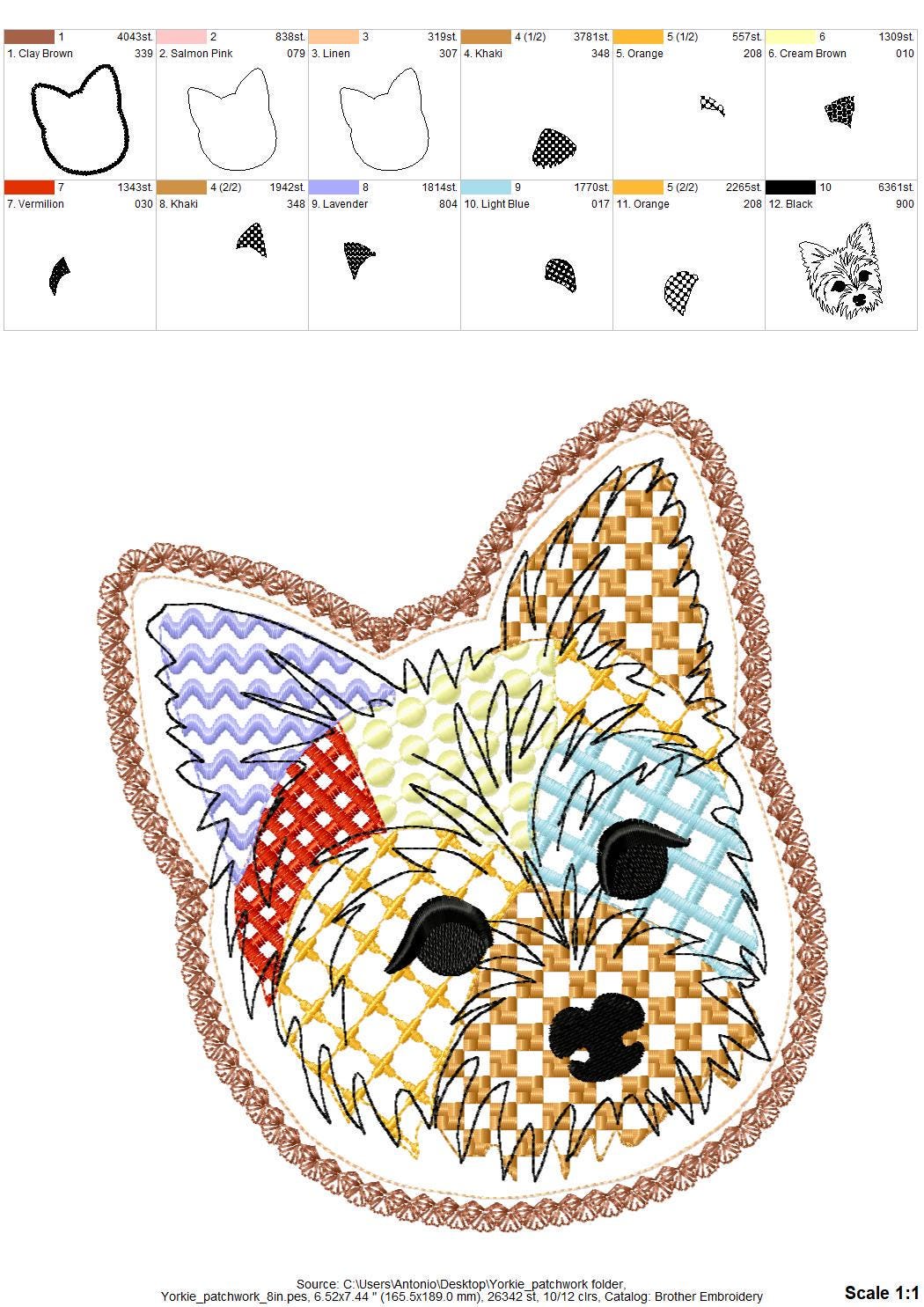 Yorkie Yorkshire Terrier Patchwork