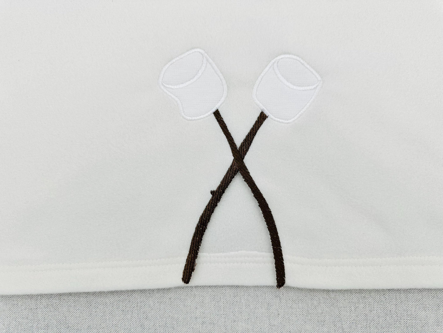 Smores Sticks crossing Marshmallow split side seam machine embroidery designs camping kids