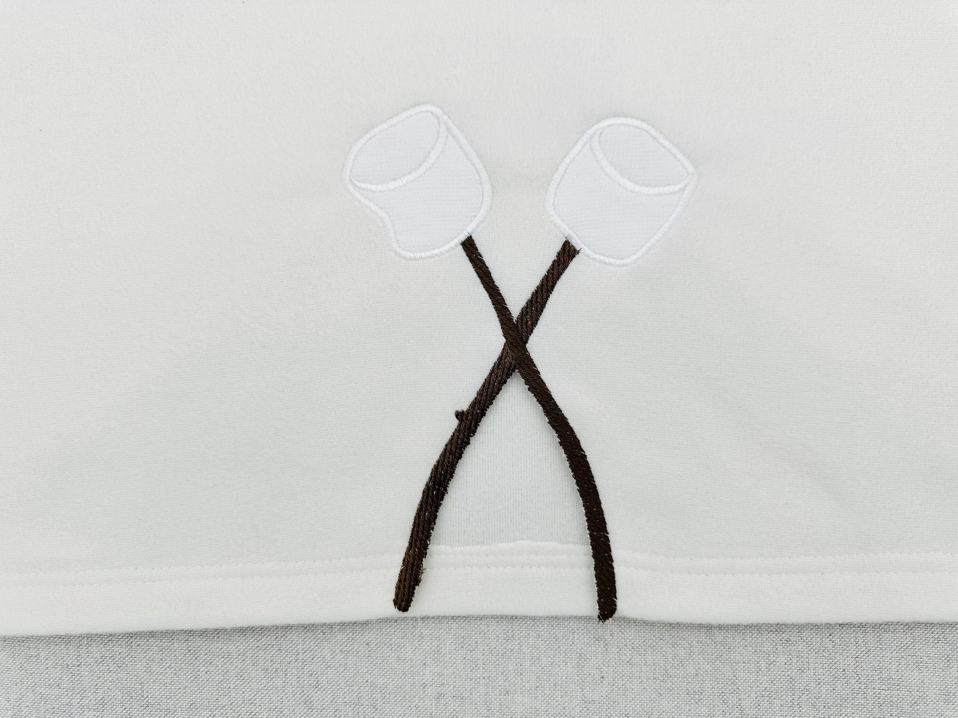 Smores Sticks crossing Marshmallow split side seam machine embroidery designs camping kids