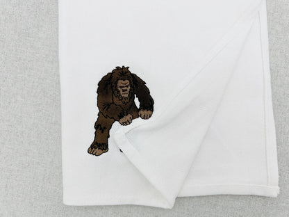 Playing Bigfoot Yeti Sasquatch kitchen dish towel animal Thief kids boys machine embroidery designs ITH project simply in the hoop