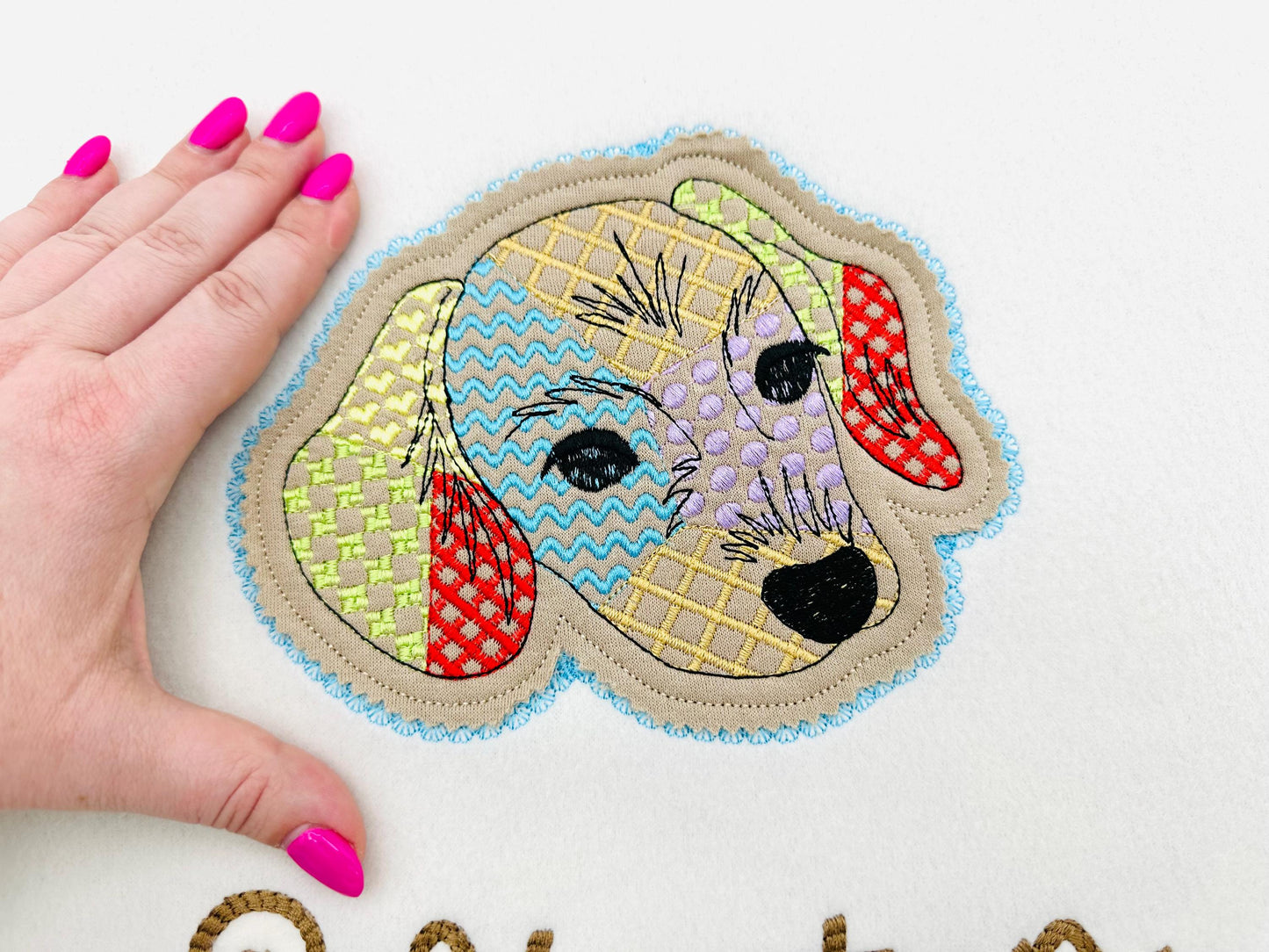 Dachshund Applique Patchwork