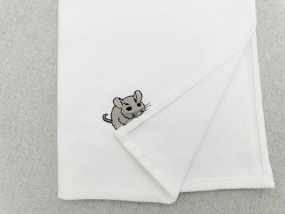 Playing Little Baby Mouse Pup Animal Thief kitchen dish towel kids funny machine embroidery designs ITH