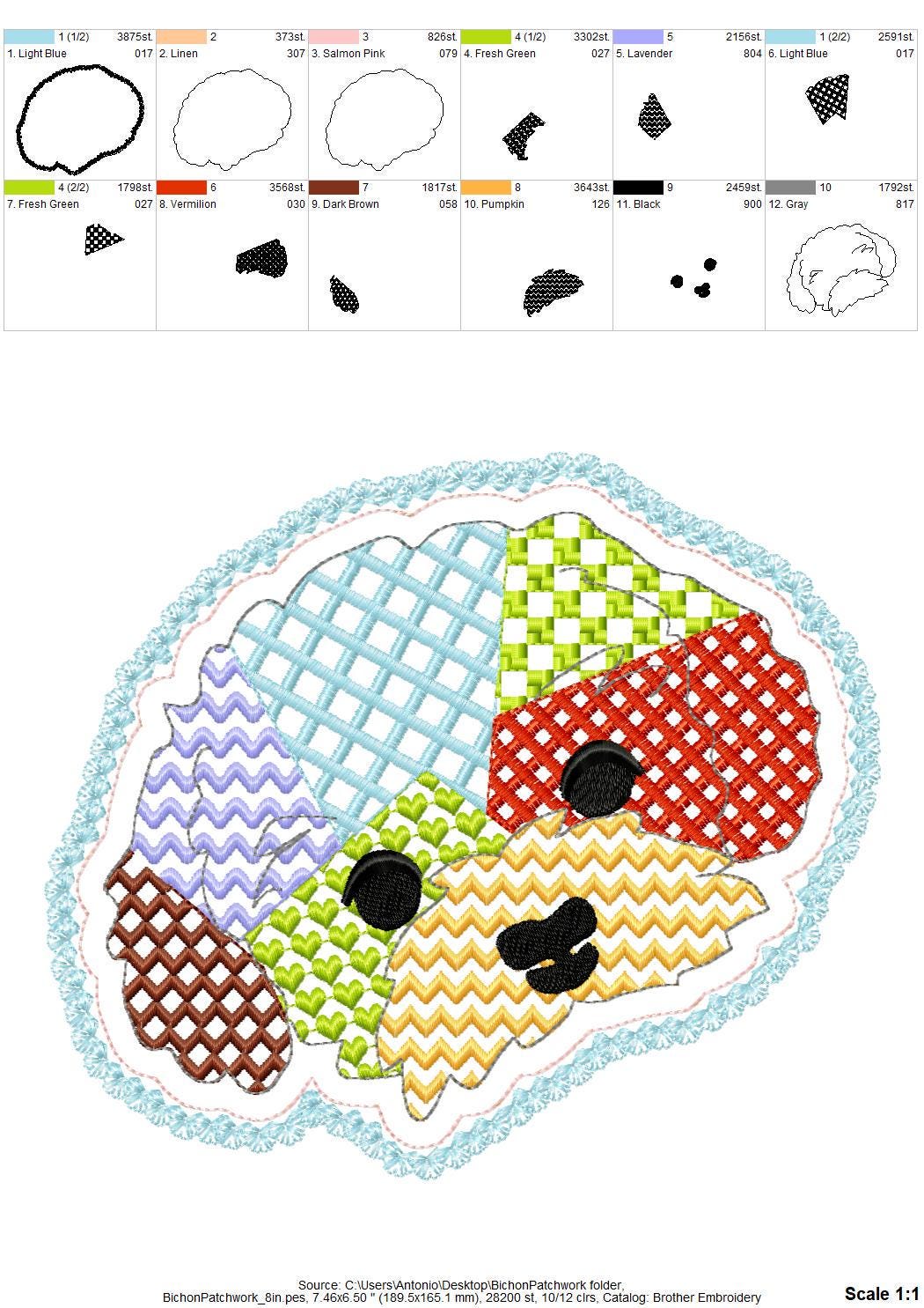 Bichon Frise Patchwork