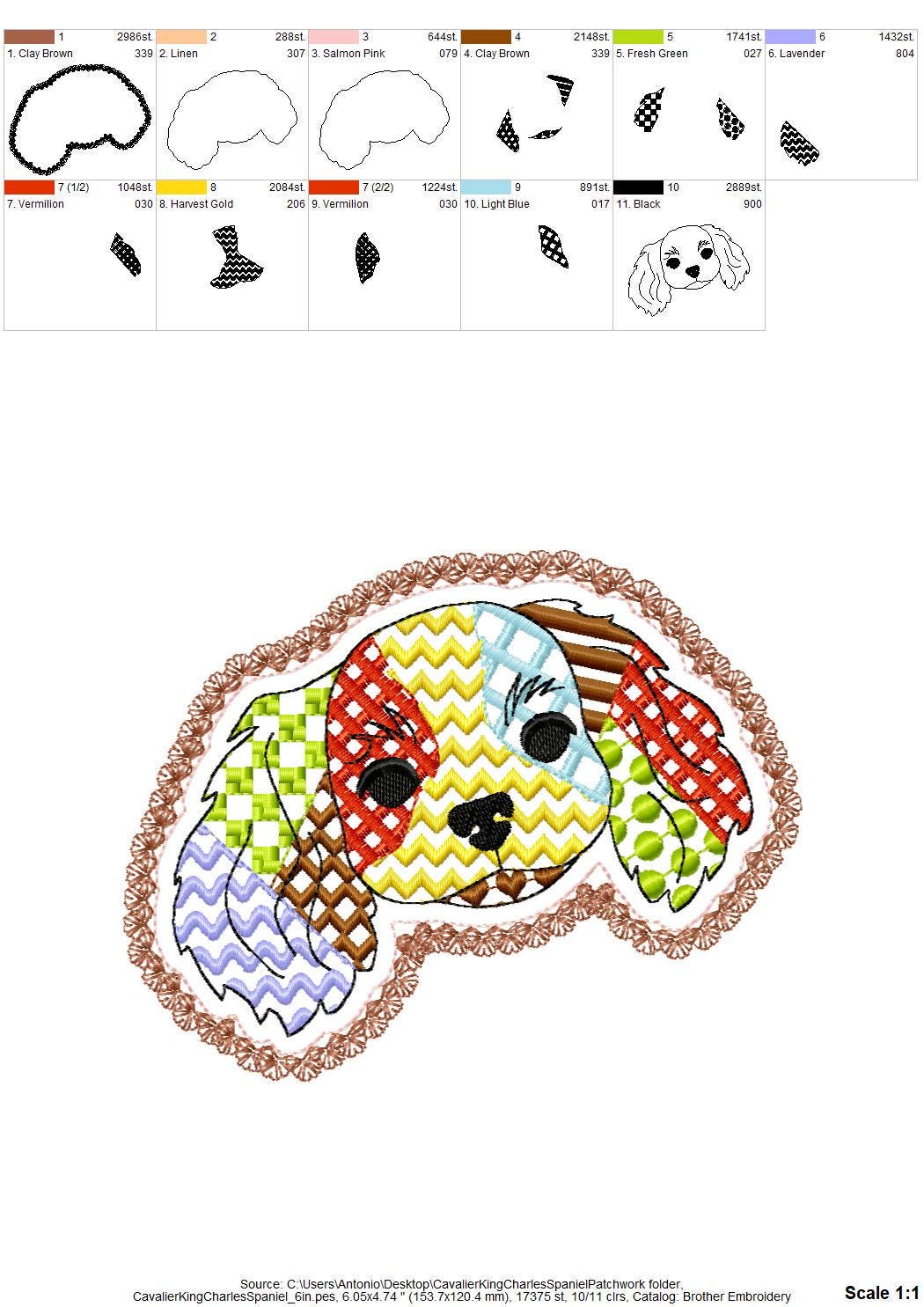 Cavalier King Charles Spaniel Patchwork