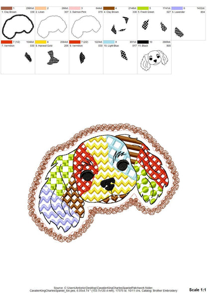 Cavalier King Charles Spaniel Patchwork