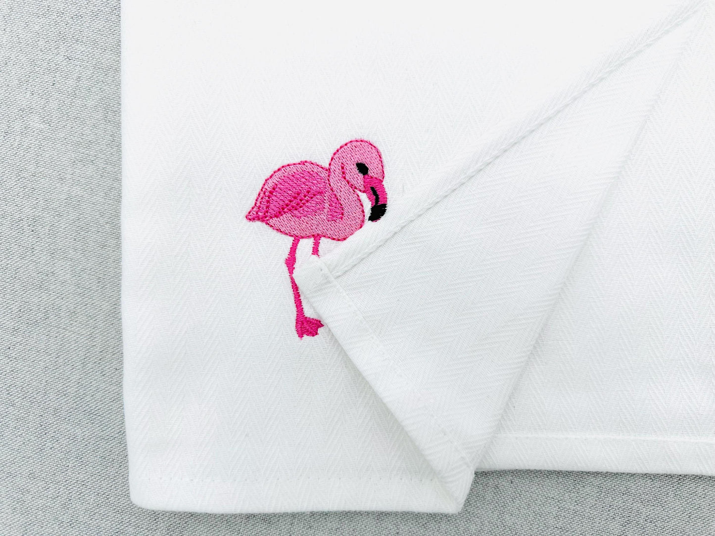 Playing Little Baby Flamingo bird kitchen dish towel animal Thief kids machine embroidery designs ITH
