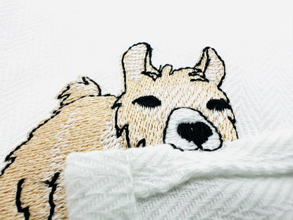 Playing Baby Llama Cria Alpaca kitchen dish towel Farm animal Thief kids machine embroidery designs ITH