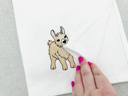Playing Baby Llama Cria Alpaca kitchen dish towel Farm animal Thief kids machine embroidery designs ITH