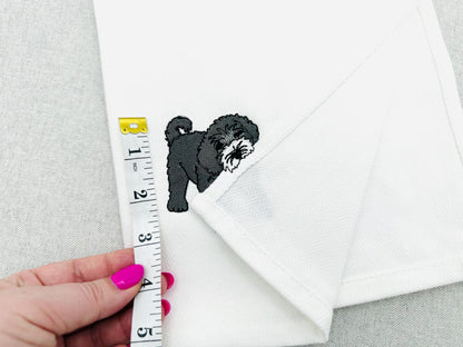 Playing Portuguese Water Dog Puppy Dog Mama kitchen dish towel pet animal machine embroidery designs ITH