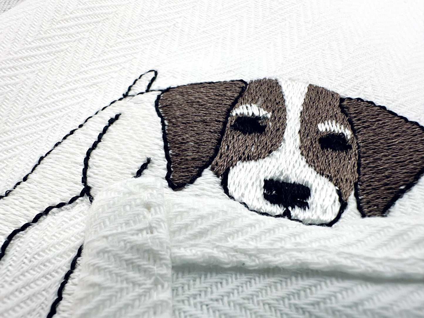 Playing German Shorthaired Pointer Puppy Dog Mama kitchen dish towel pet animal machine embroidery designs ITH