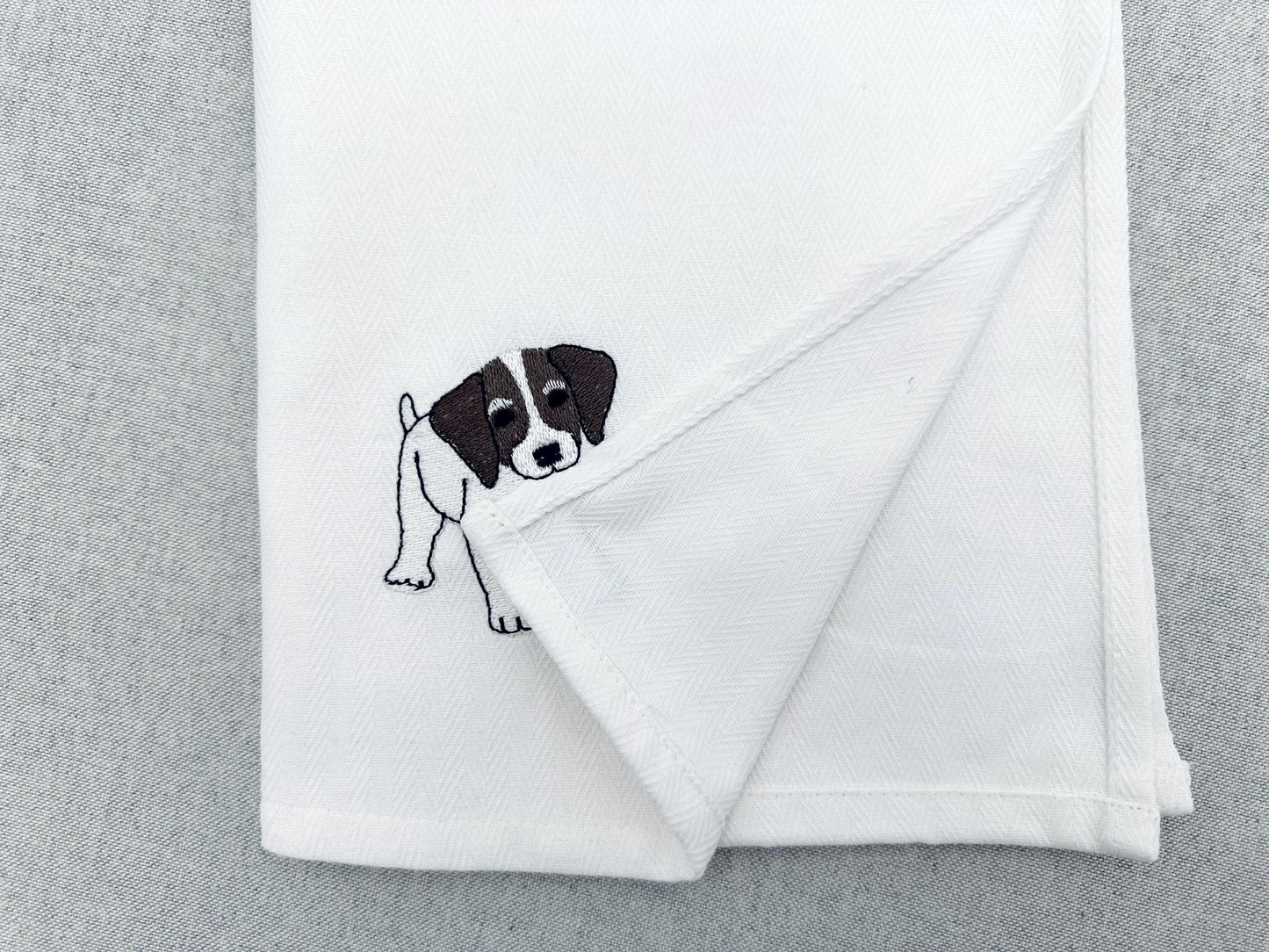 Playing German Shorthaired Pointer Puppy Dog Mama kitchen dish towel pet animal machine embroidery designs ITH
