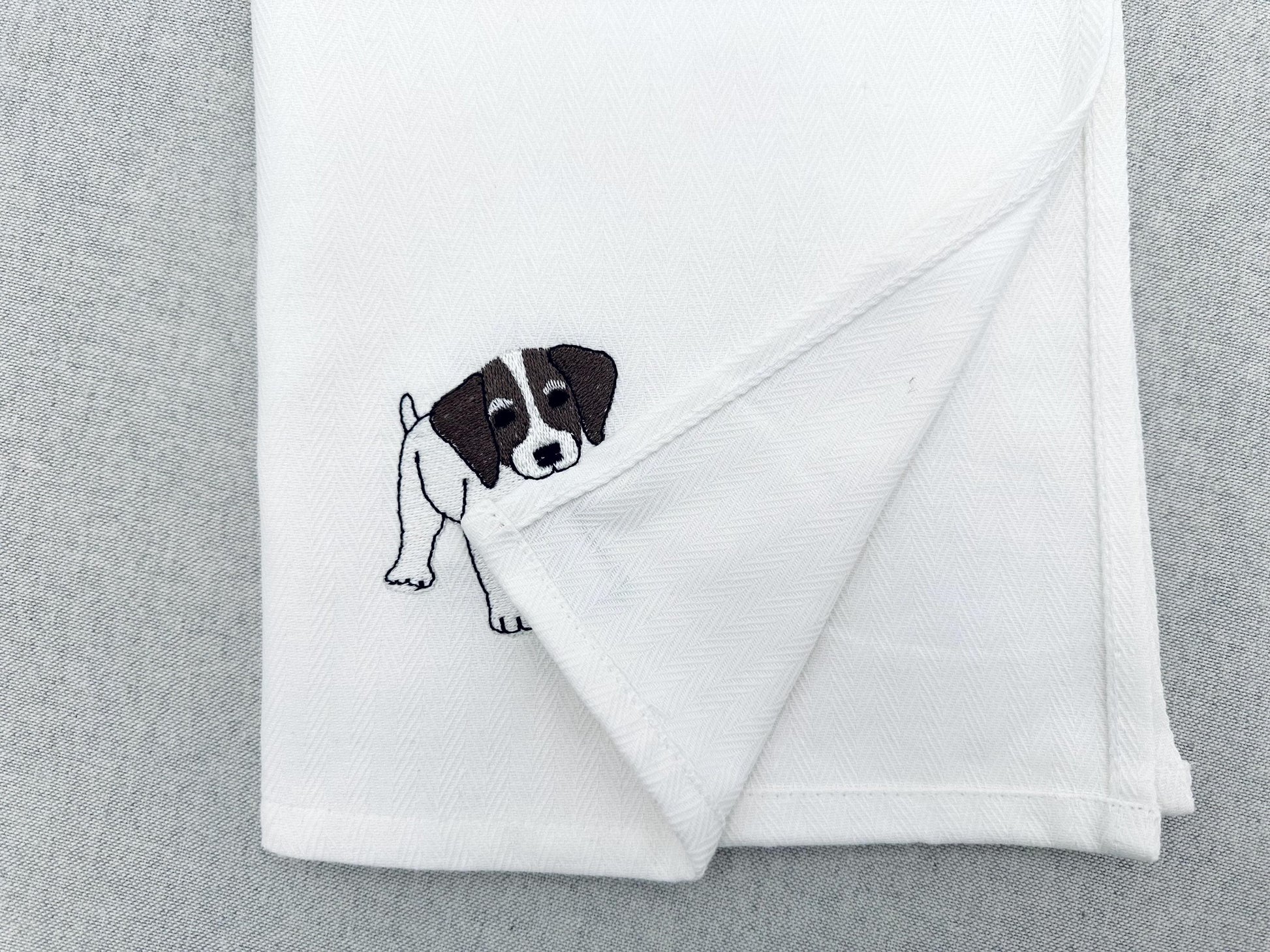 Playing German Shorthaired Pointer Puppy Dog Mama kitchen dish towel pet animal machine embroidery designs ITH