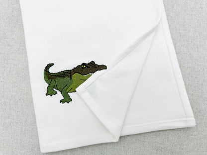 Cheeky Alligator kitchen dish towel wild animal Thief machine embroidery designs ITH