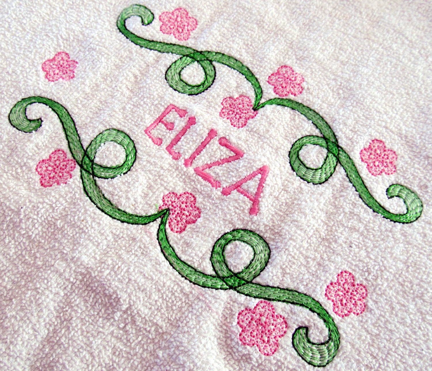 Flowered Towel Topper and Frame Set – Sizes 5" 7" Digital Embroidery File | Artapli