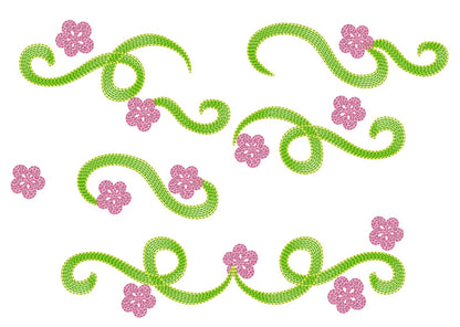 Flowered Towel Topper and Frame Set – Instant Download | Artapli