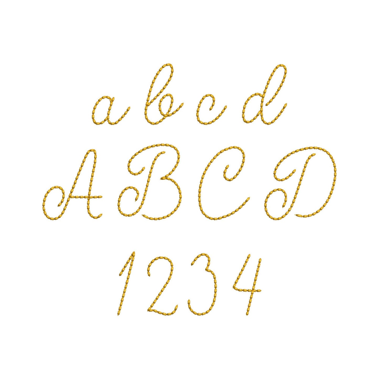Hand Stitch Effect Font Soft Touch
