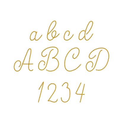 Hand Stitch Effect Font Soft Touch
