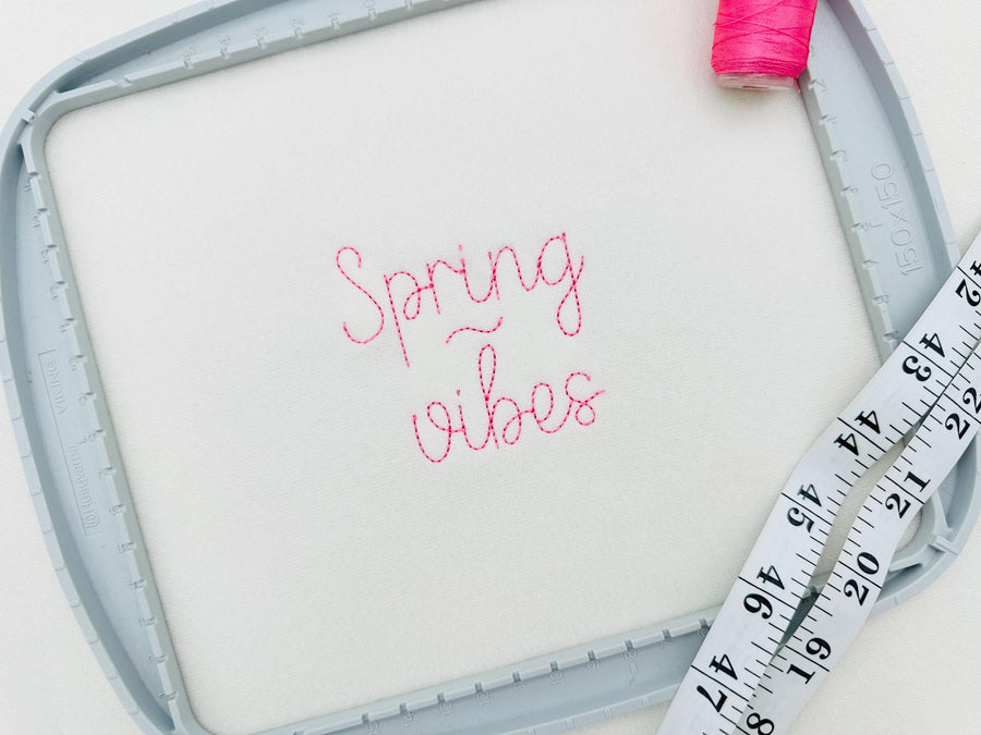 Handwritten script FONT Bean Stitch Line Alphabet machine embroidery designs