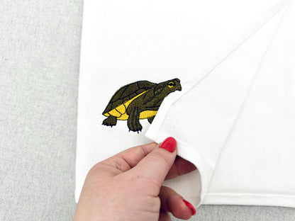 Playing Turtle kitchen dish towel wild animal Thief kids pet machine embroidery designs ITH
