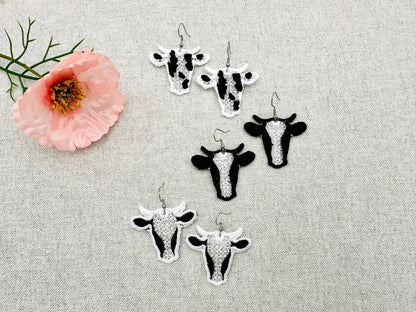 Cowgirl Cow Earrings Set