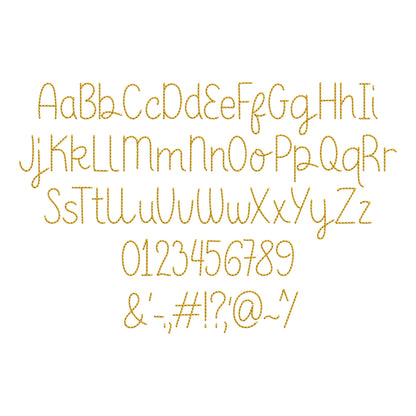 Hand stitch effect Font Sunspun