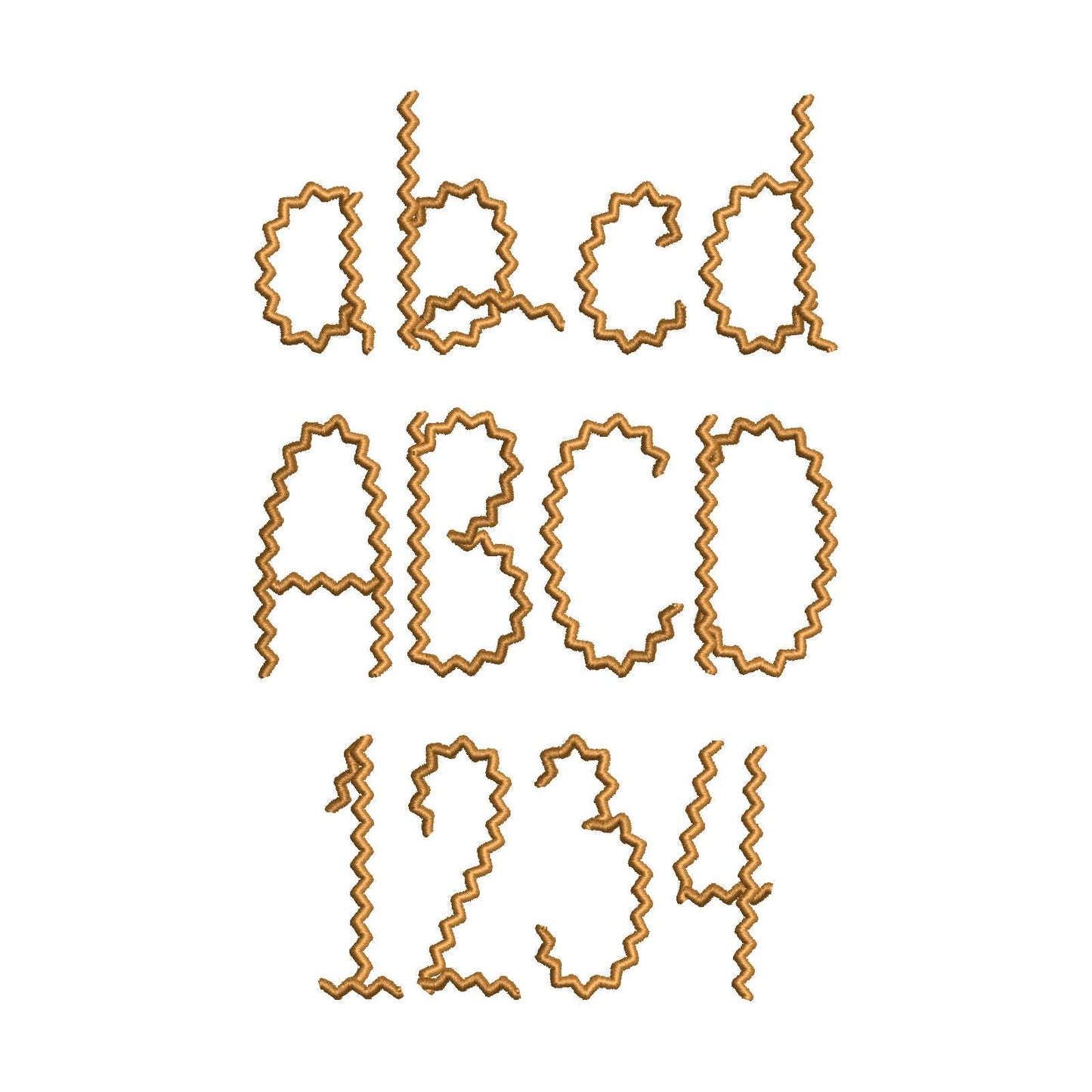 RicRac stitch Font Sunwave