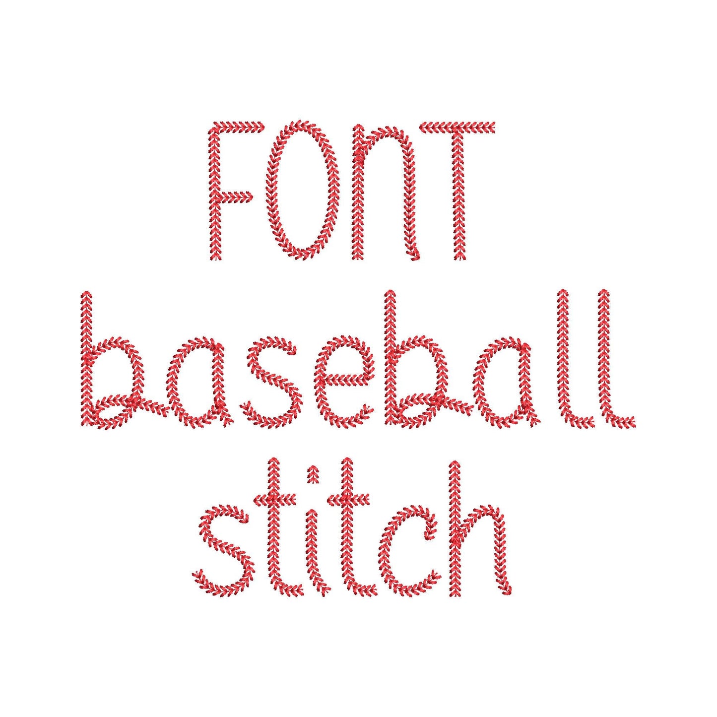 Baseball stitch Font Sunspun