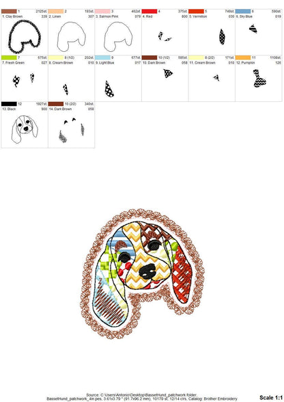 Basset Hound Patchwork