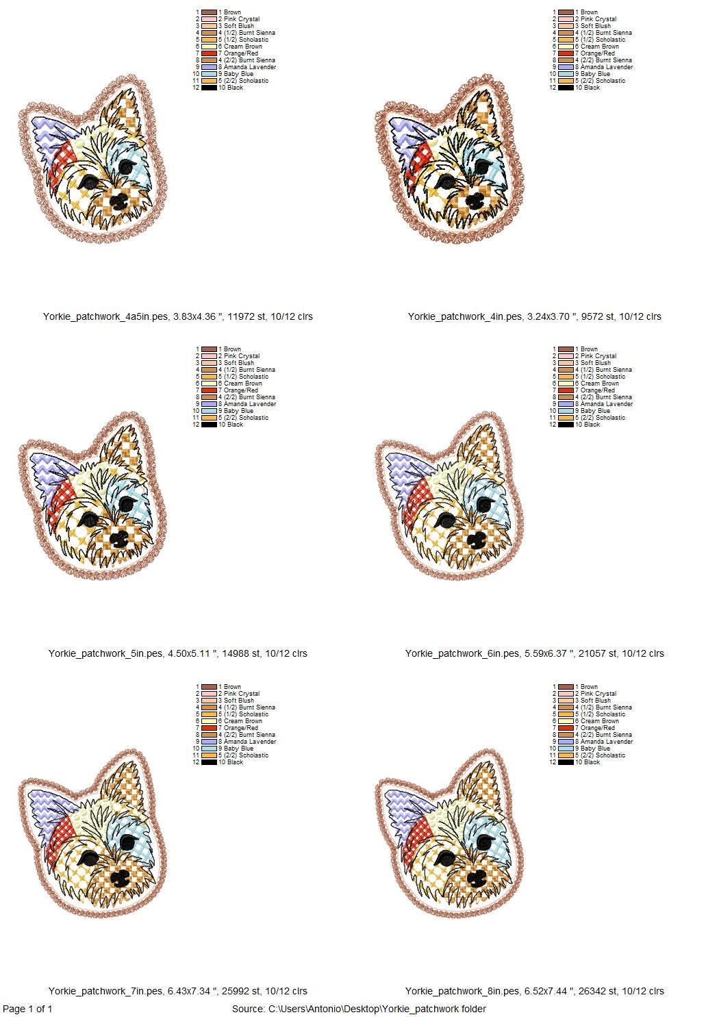 Yorkie Yorkshire Terrier Patchwork