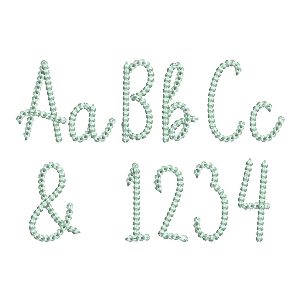 Tiny Chain Font Extra handwritten script machine embroidery designs ...