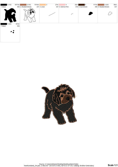 Playing Newfoundland Puppy ITH