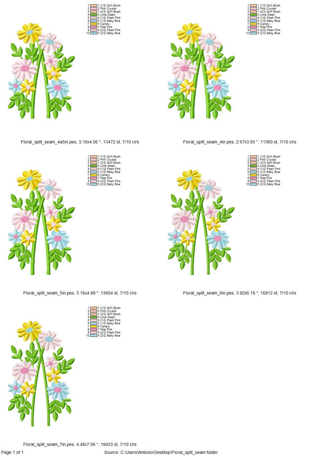 Floral Split Side Seam