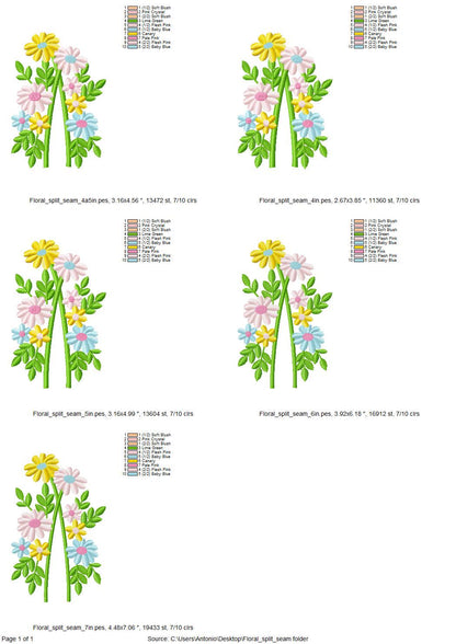 Floral Split Side Seam