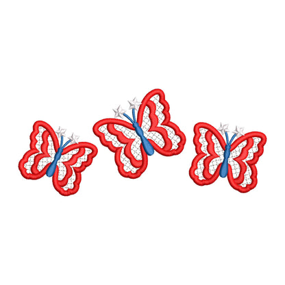 Patriotic Butterfly Glitter HTV