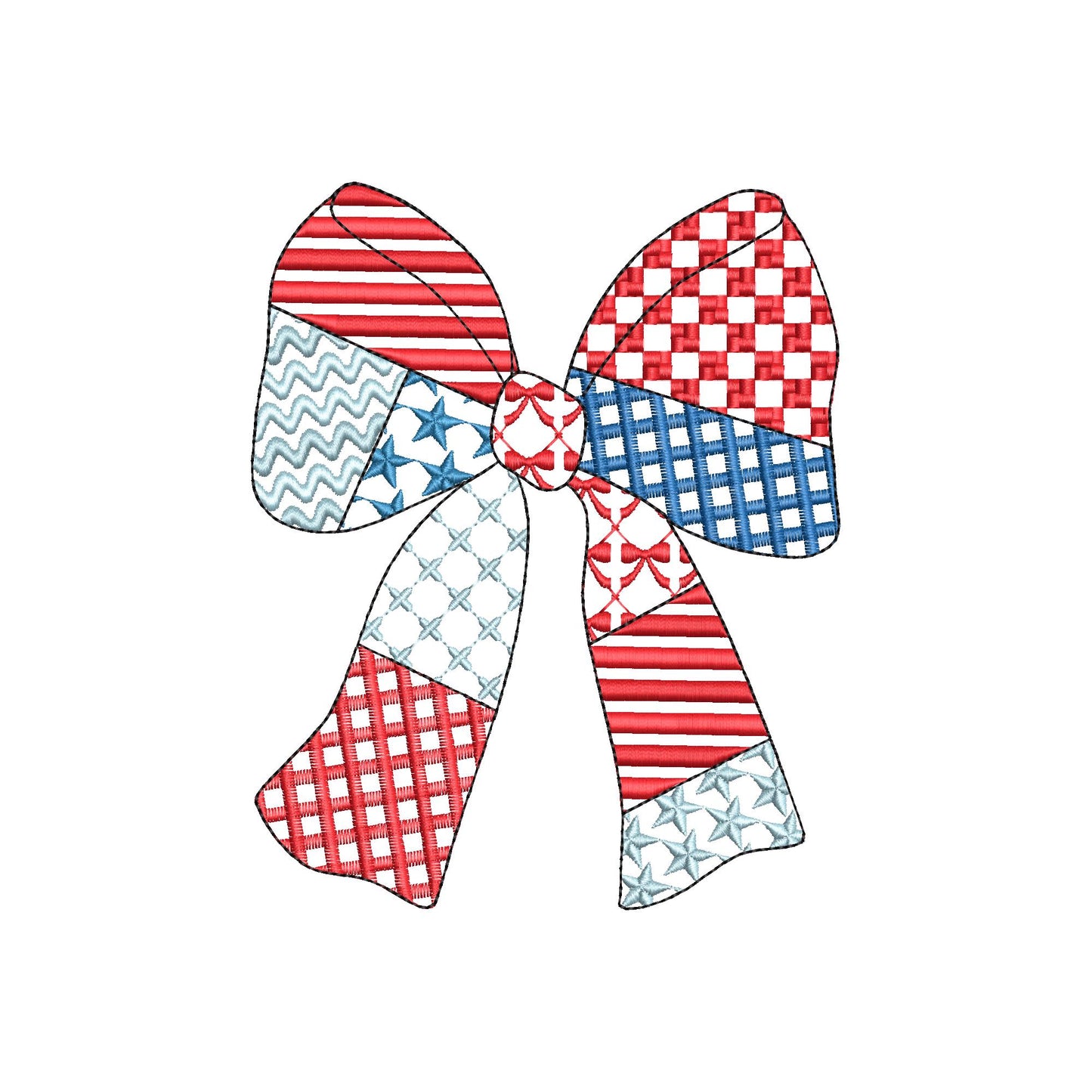 Patriotic Patchwork Bow