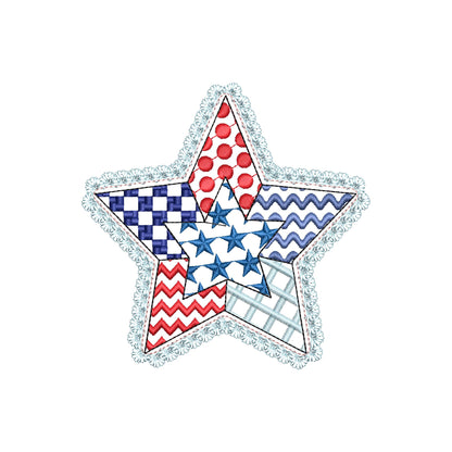 Patriotic Patchwork Star