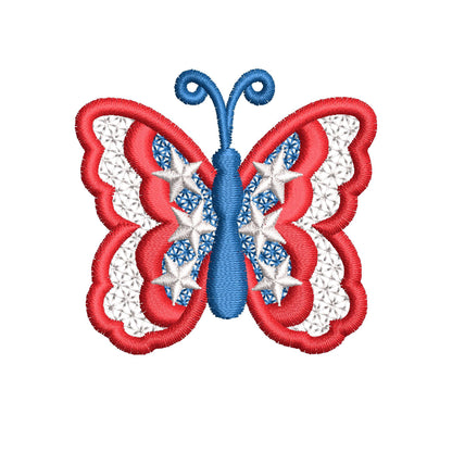 Patriotic Butterfly 3D