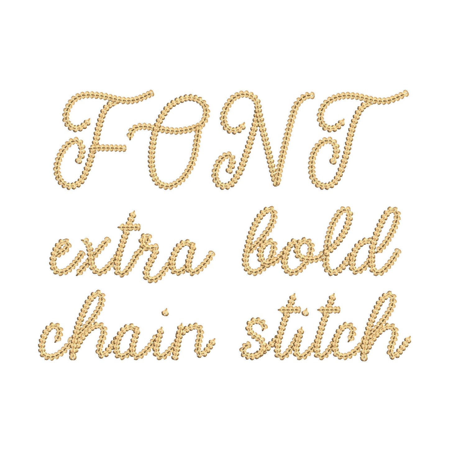 Extra Bold Chain Stitch Font